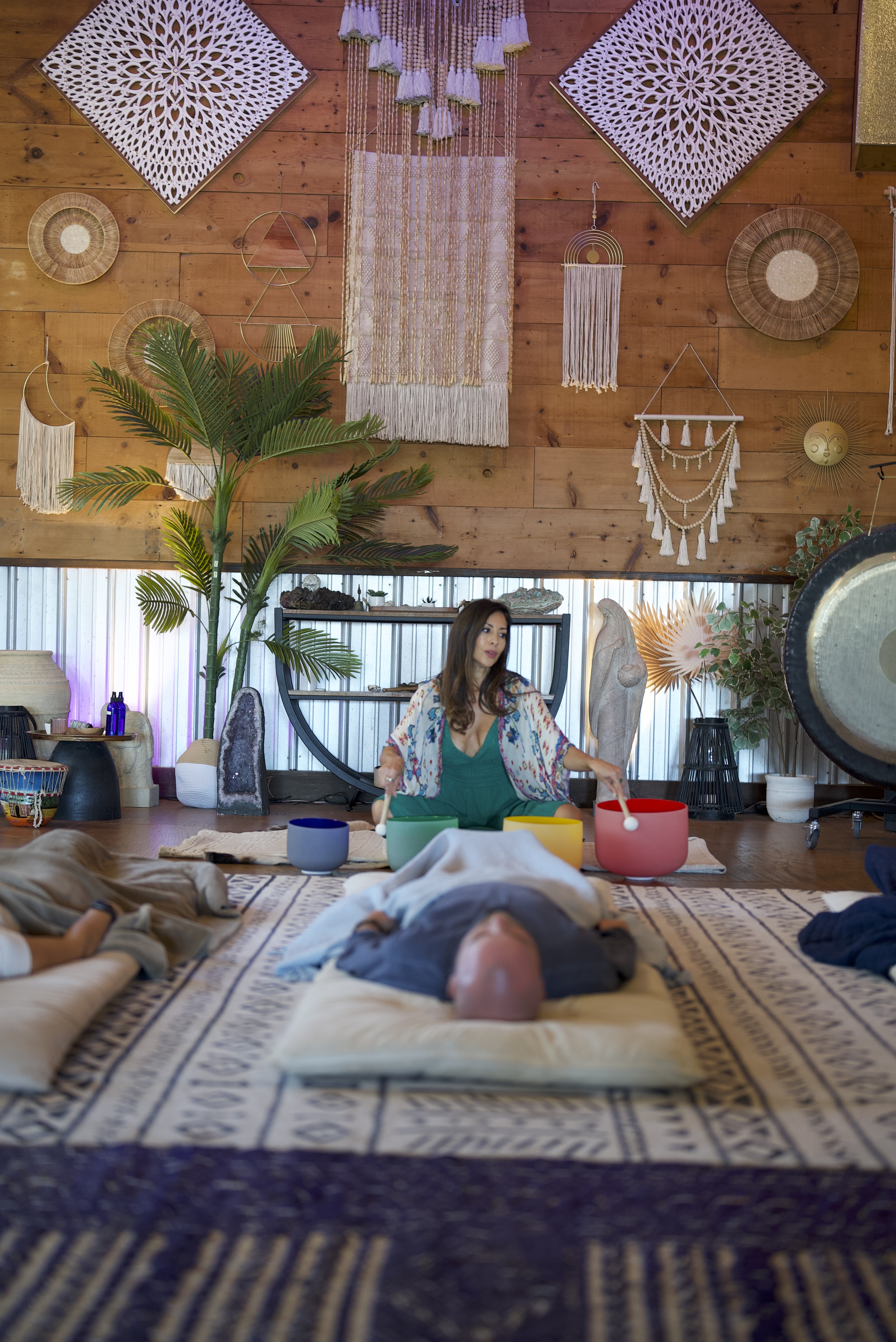 Sound bath at AWKN Ranch